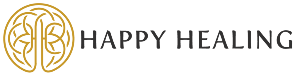 Logo of The Happy Healing Store featuring symbolic healing elements.