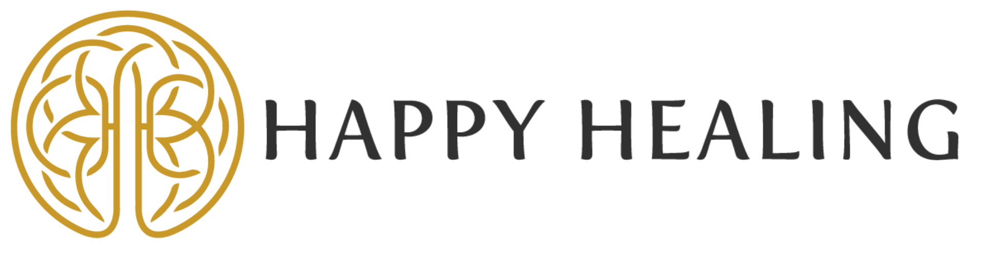 Logo of The Happy Healing Store featuring symbolic healing elements.